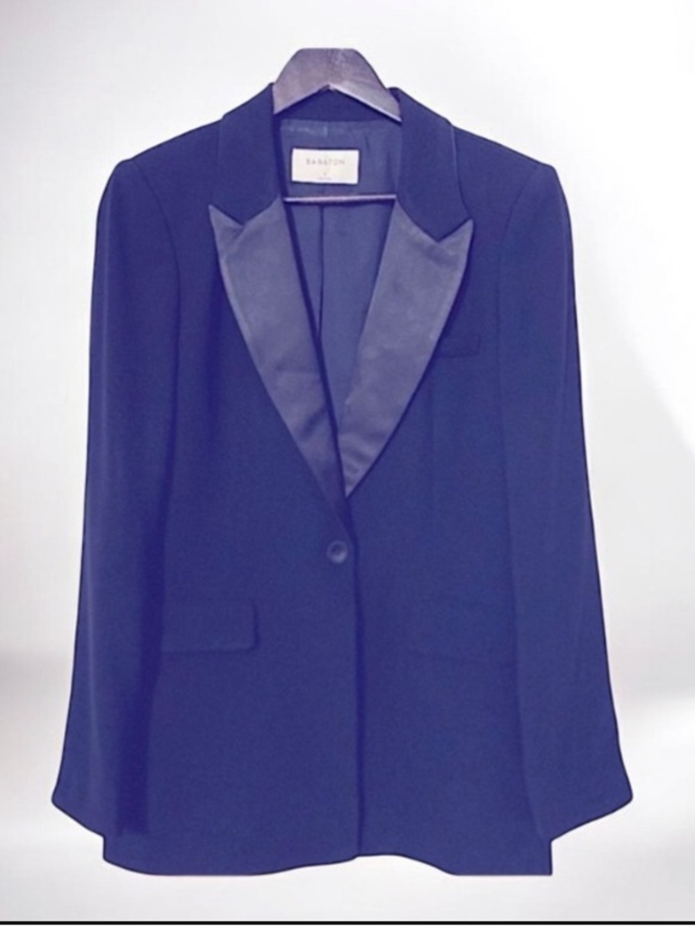 NWOT Babaton Black Blazer One Bottom Full linen Size 4